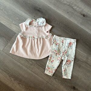 3/20$ Catherine Malandrino Pink Baby Floral Set size 3-6 months